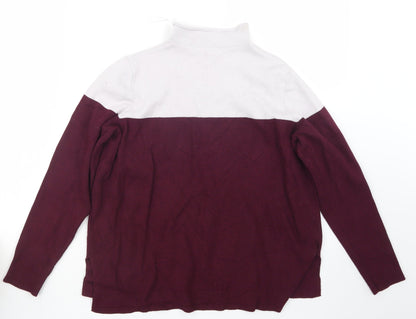 Womens UK Size 14 Marks and Spencer Purple Pullover Jumper