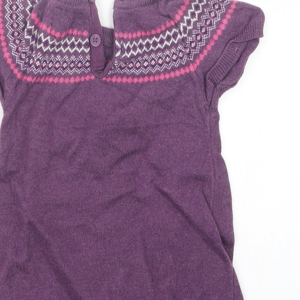 H&M Girls Pink  Knit Pullover Jumper Size 9-12 Months