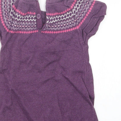 H&M Girls Pink  Knit Pullover Jumper Size 9-12 Months
