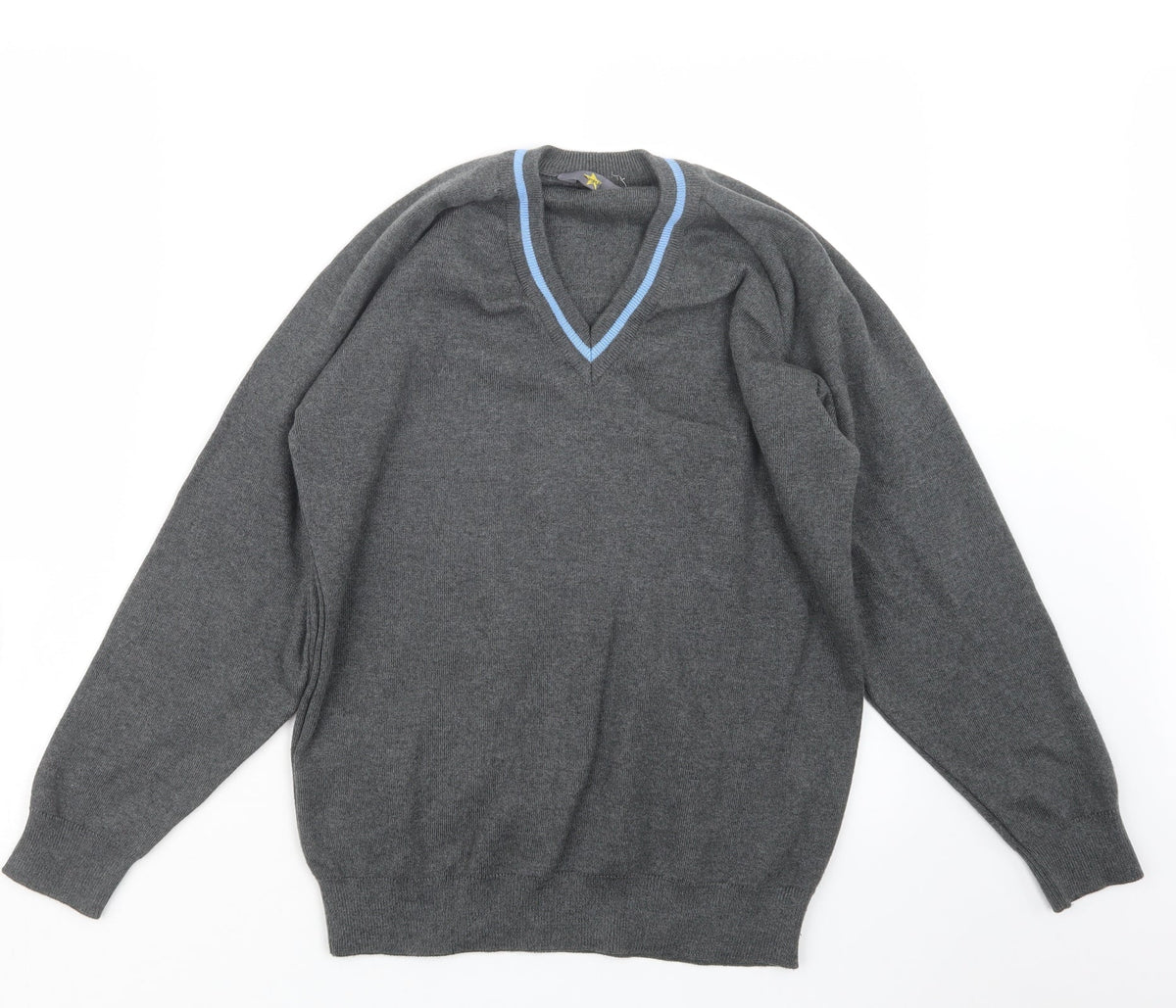 Additional front view of Magic Fit men’s grey knit jumper, size S