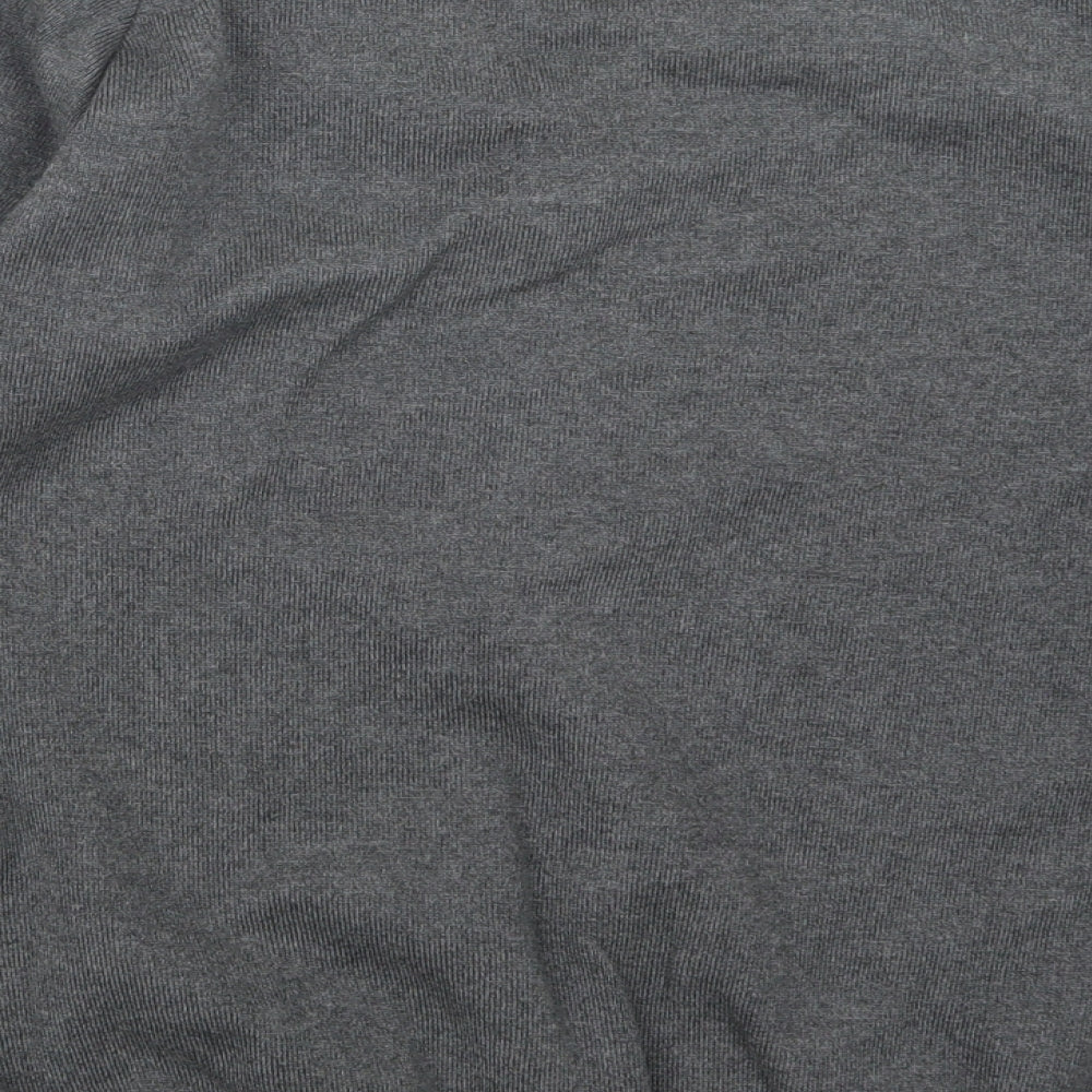Brand and care label for Magic Fit men’s grey knit jumper, size S