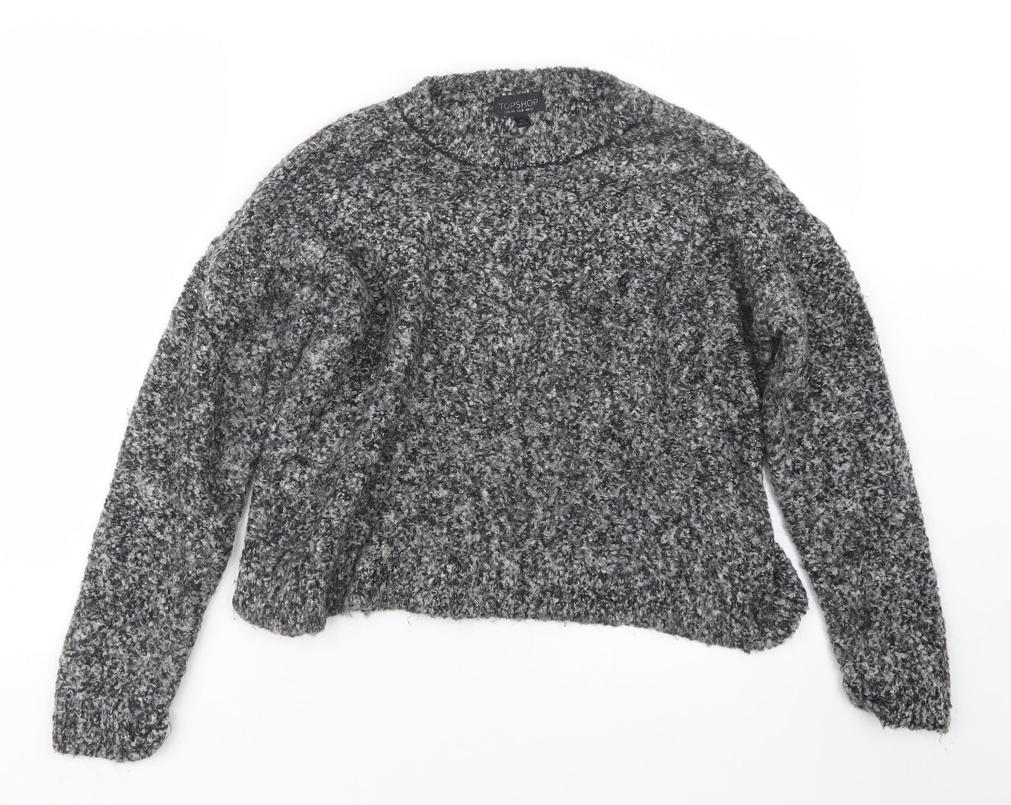 Womens UK Size 12 Topshop Grey Pullover Jumper