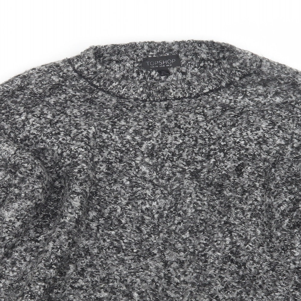 Womens UK Size 12 Topshop Grey Pullover Jumper