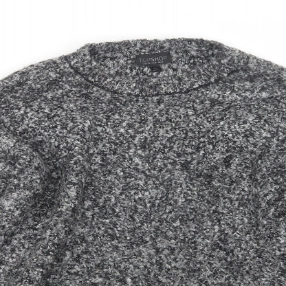 Womens UK Size 12 Topshop Grey Pullover Jumper