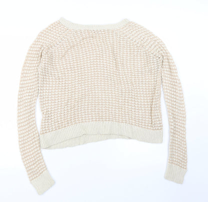 George Womens Beige  Knit Pullover Jumper Size 8