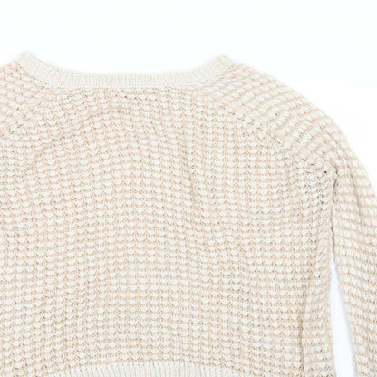 George Womens Beige  Knit Pullover Jumper Size 8