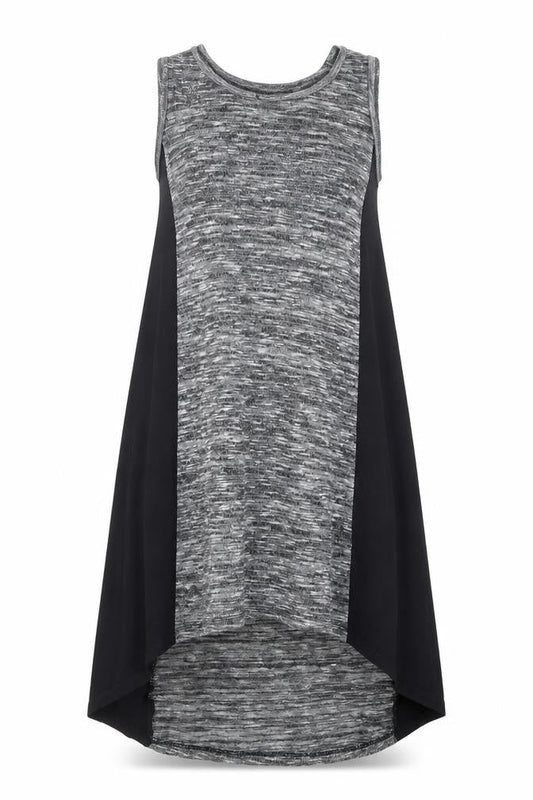Front view of River Island women’s grey t-shirt dress, size UK 12