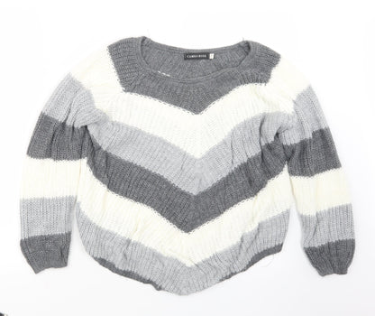 Womens UK Size S Cameo Rose Grey Pullover Jumper