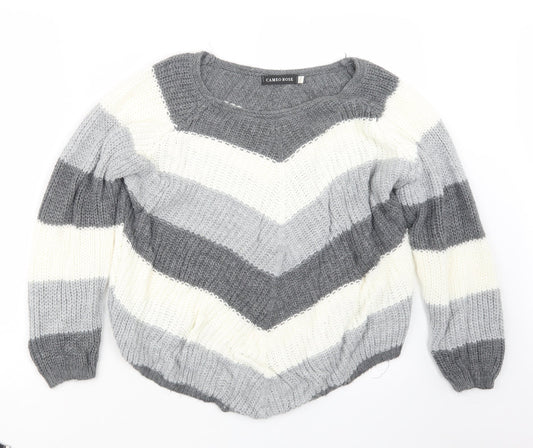 Womens UK Size S Cameo Rose Grey Pullover Jumper