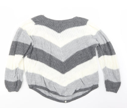 Womens UK Size S Cameo Rose Grey Pullover Jumper