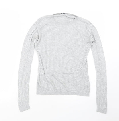 Womens UK Size 10 Warehouse Grey Pullover Jumper