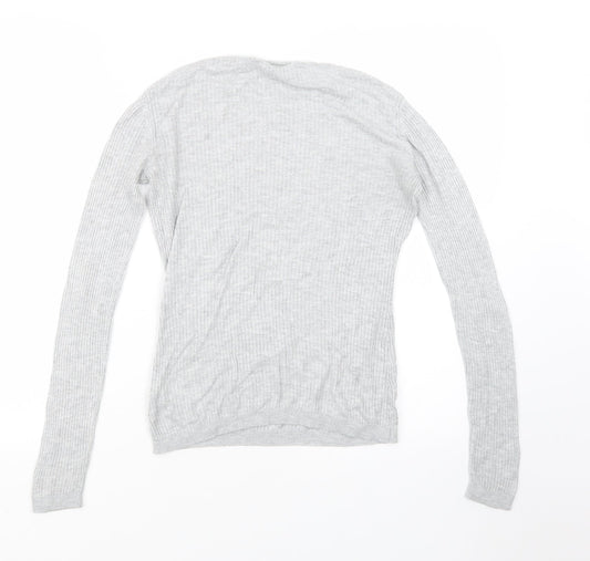 Womens UK Size 10 Warehouse Grey Pullover Jumper