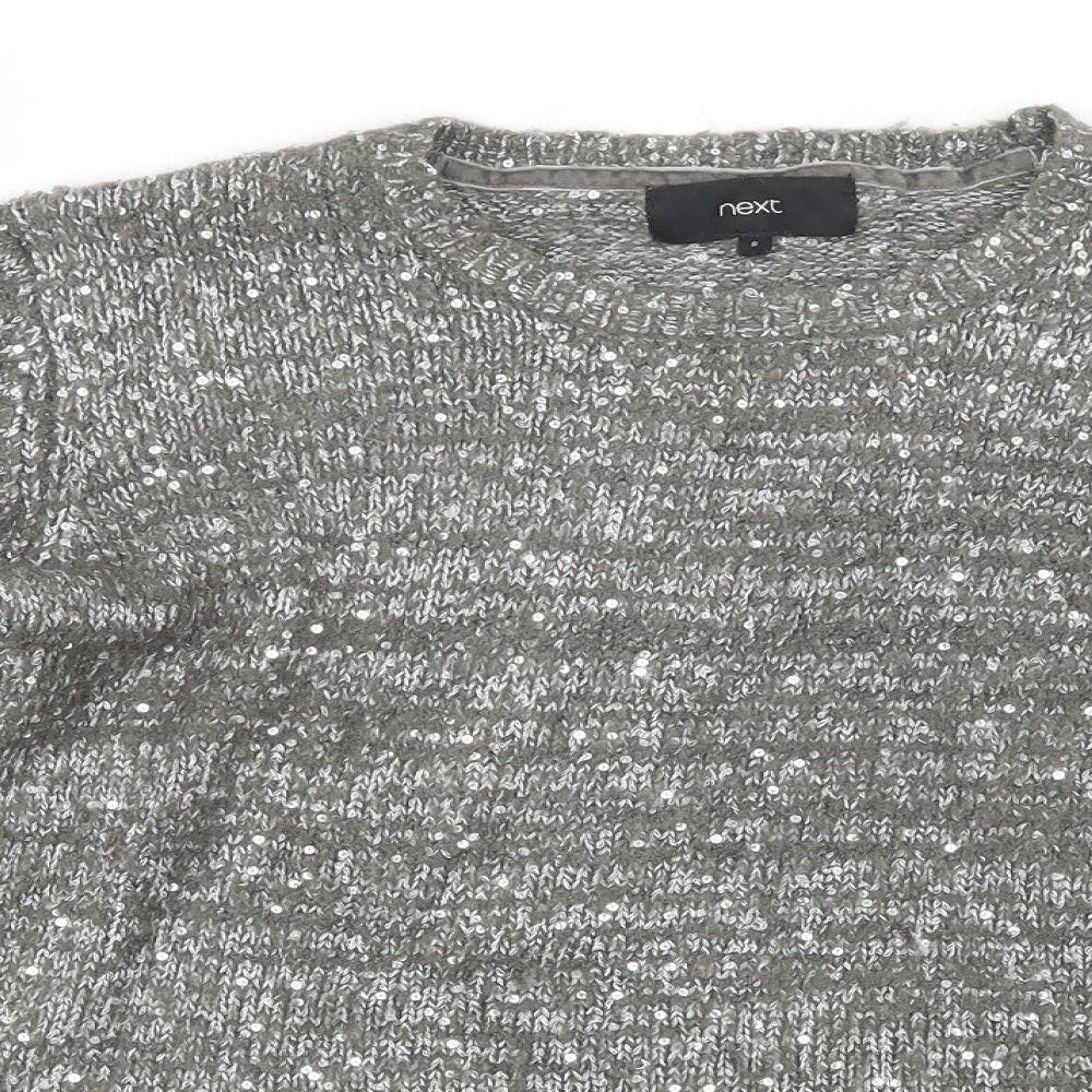 Womens UK Size 8 NEXT Grey Pullover Jumper