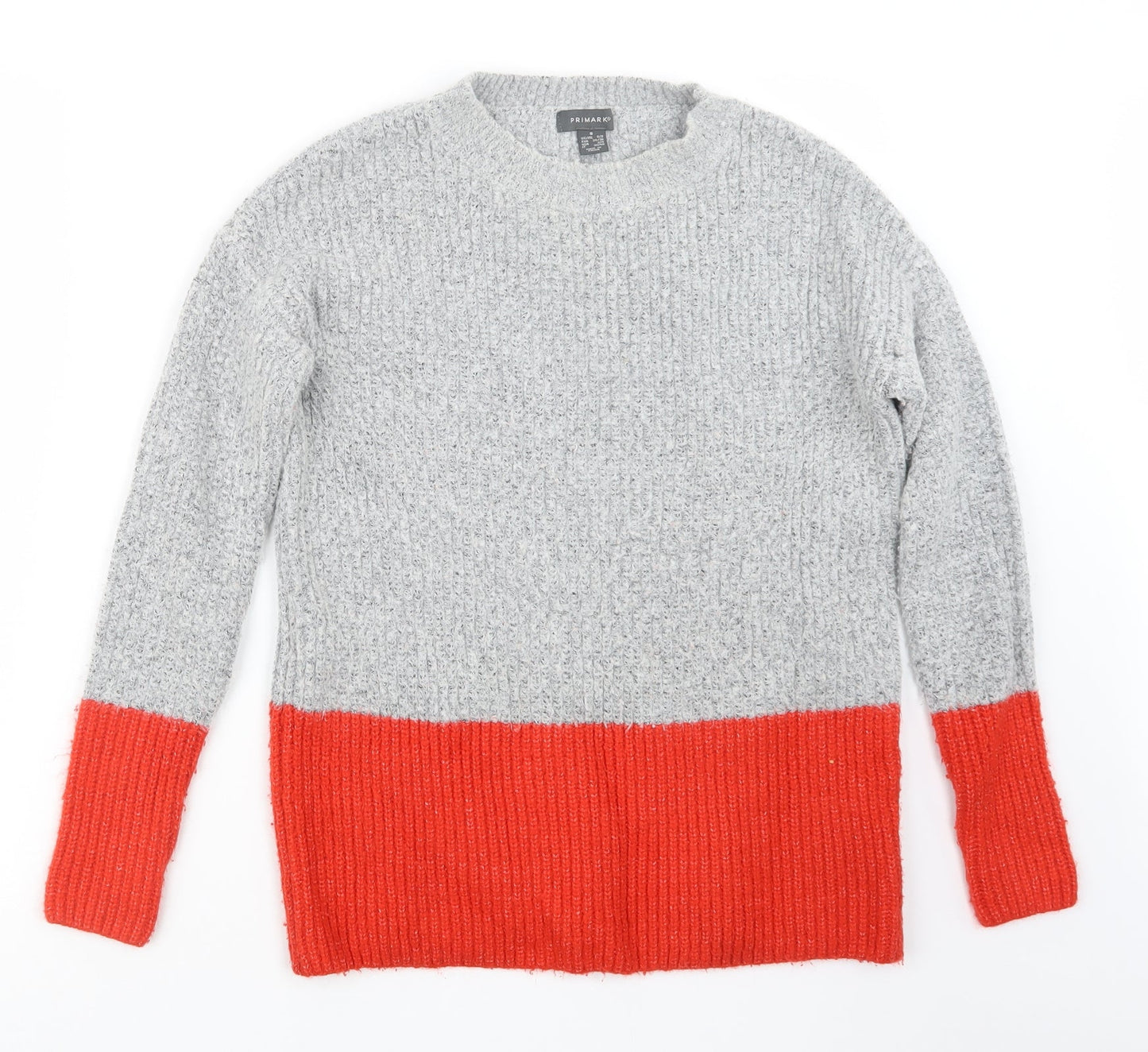 Primark Womens Grey  Knit Pullover Jumper Size 6