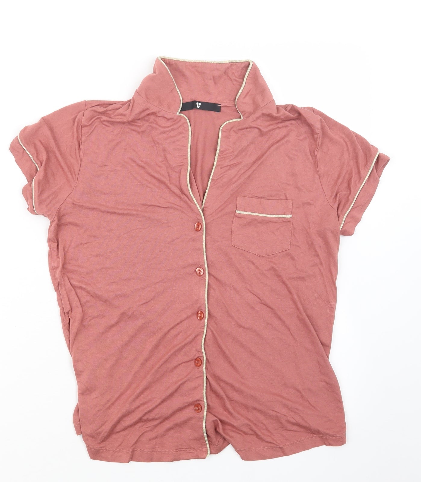 Very Womens Pink Geometric  Top Pyjama Top Size 12