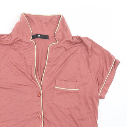 Very Womens Pink Geometric  Top Pyjama Top Size 12