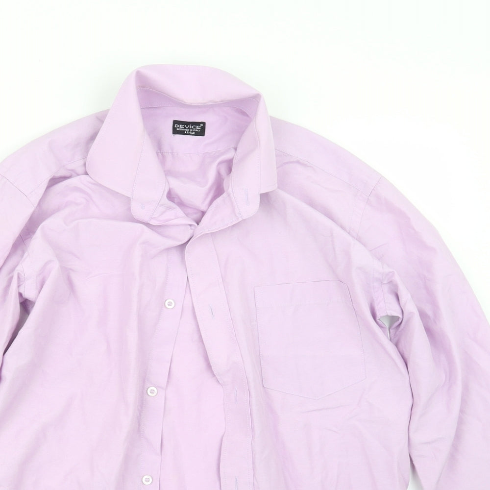 device Boys Purple   Basic Button-Up Size 11-12 Years