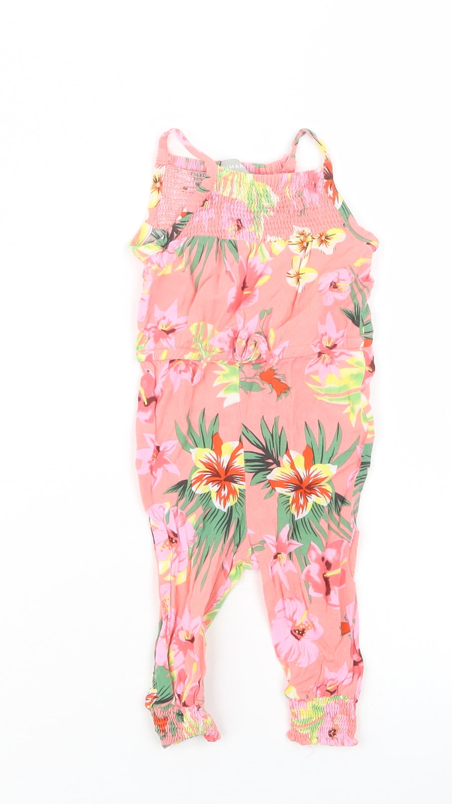 Primark Girls Pink Floral  Jumpsuit Outfit/Set Size 3-6 Months