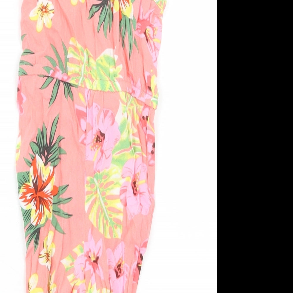 Primark Girls Pink Floral  Jumpsuit Outfit/Set Size 3-6 Months