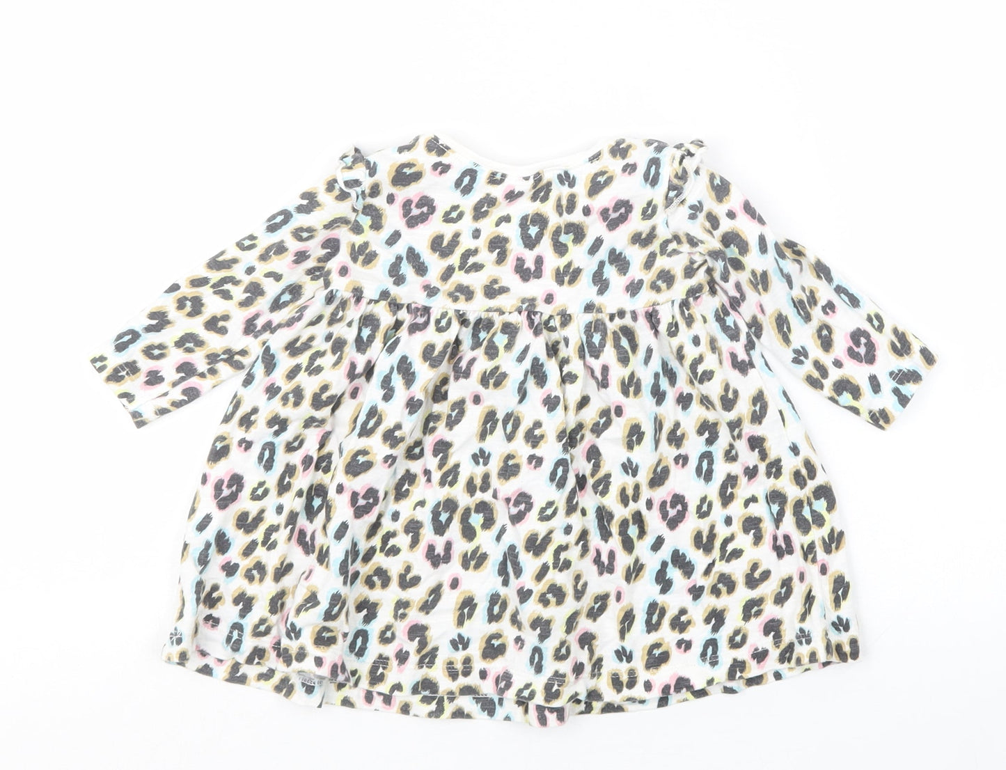 NEXT Girls White Animal Print  Basic T-Shirt Size 3-6 Months