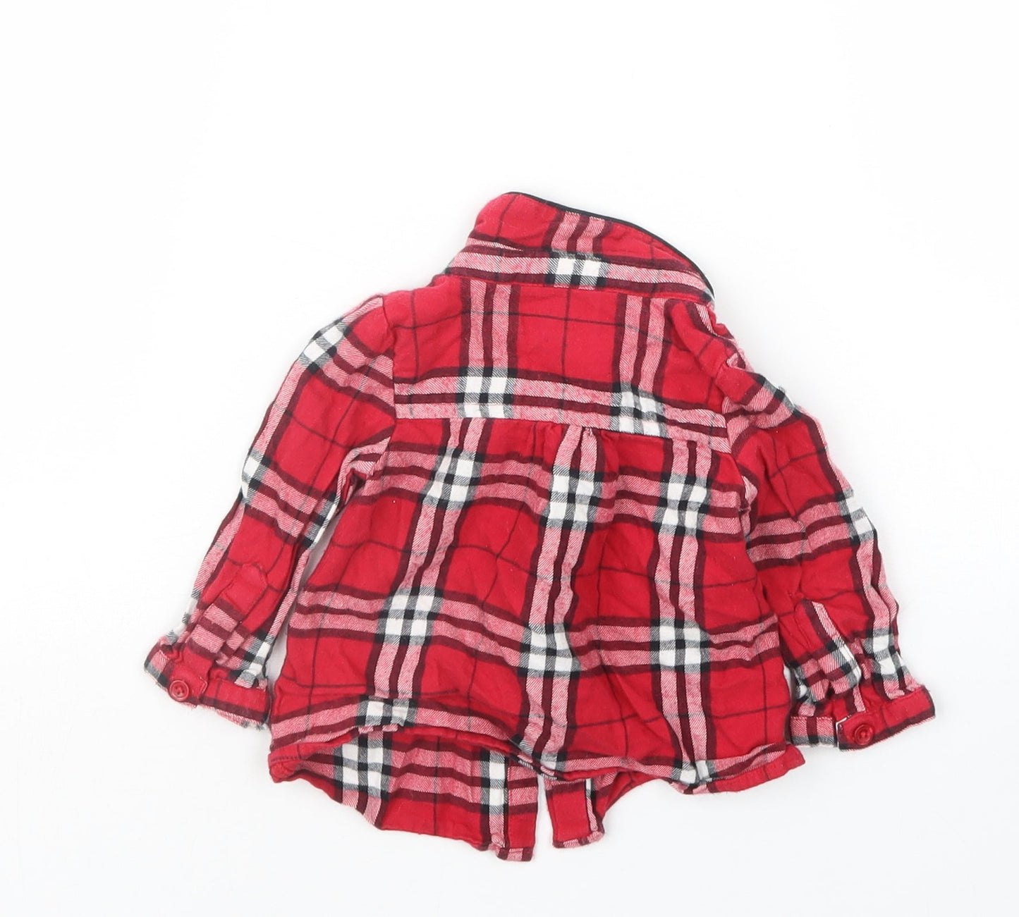 NEXT Girls Red Check  Basic Button-Up Size 3-6 Months