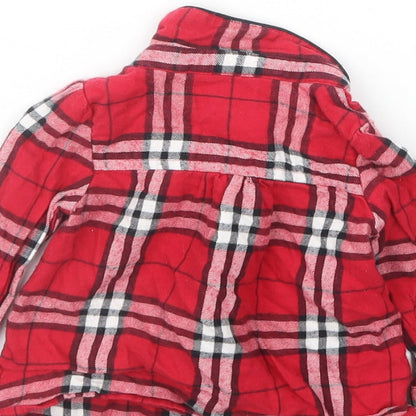 NEXT Girls Red Check  Basic Button-Up Size 3-6 Months