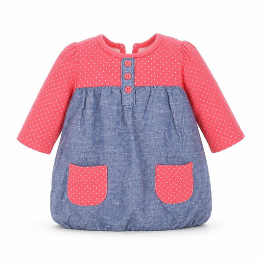 George Girls Pink Polka Dot  T-Shirt Dress  Size 3-6 Months