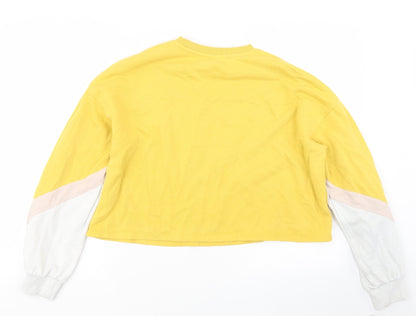 Womens UK Size S Divided by H&M Yellow Pullover Jumper
