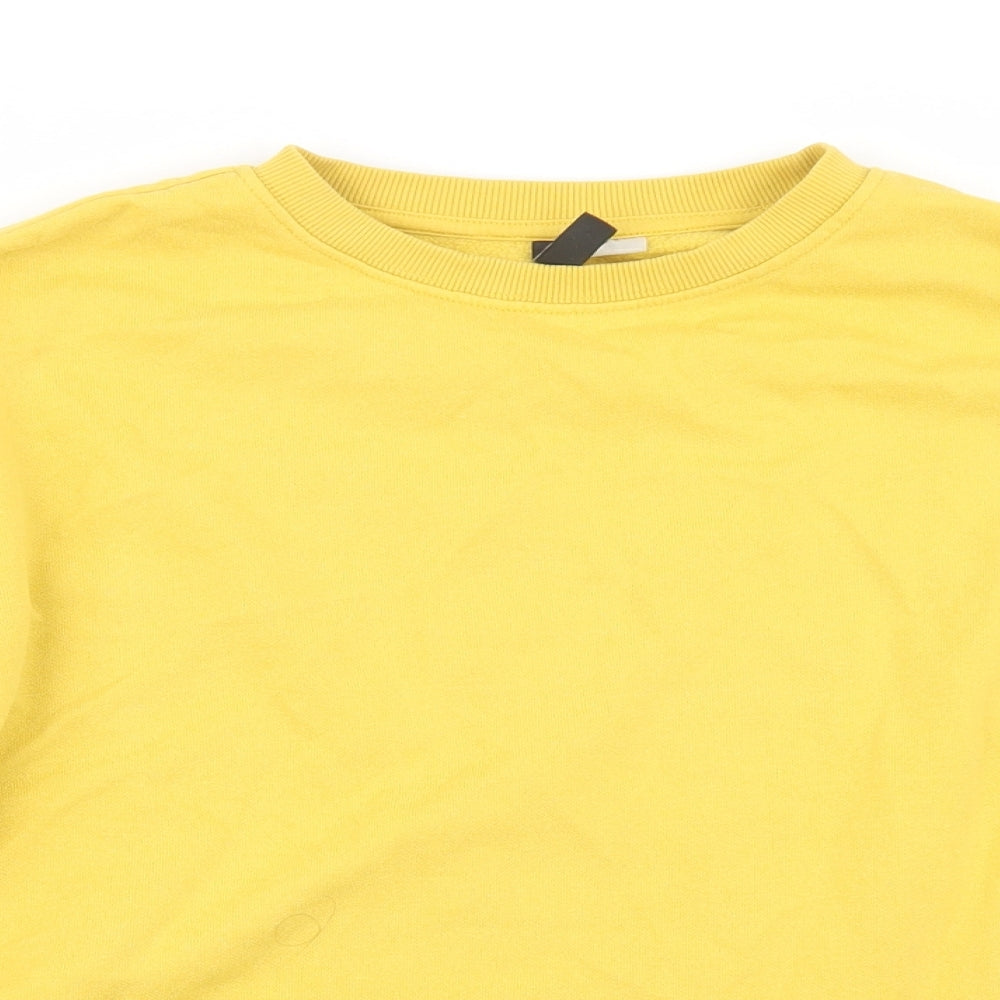 Womens UK Size S Divided by H&M Yellow Pullover Jumper