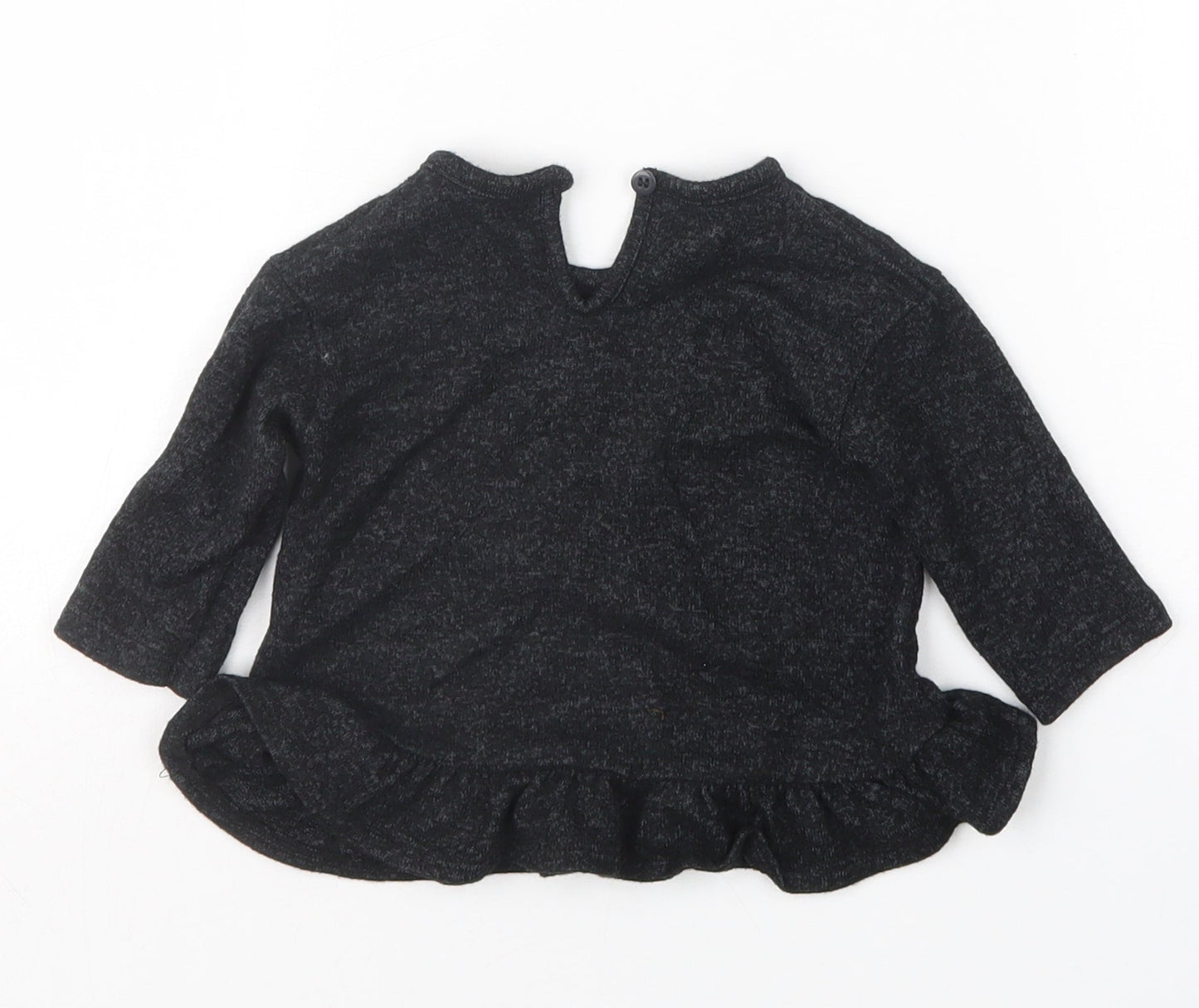 George Girls Black   Basic T-Shirt Size 3-6 Months