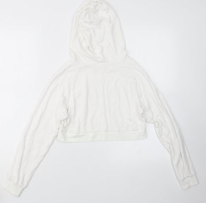 Pineapple Girls White   Pullover Hoodie Size 11-12 Years  - Cropped