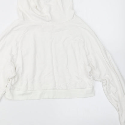 Pineapple Girls White   Pullover Hoodie Size 11-12 Years  - Cropped
