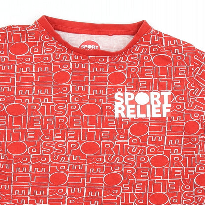 Sport Relief Boys Red Polka Dot  Basic T-Shirt Size 5-6 Years