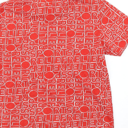 Sport Relief Boys Red Polka Dot  Basic T-Shirt Size 5-6 Years