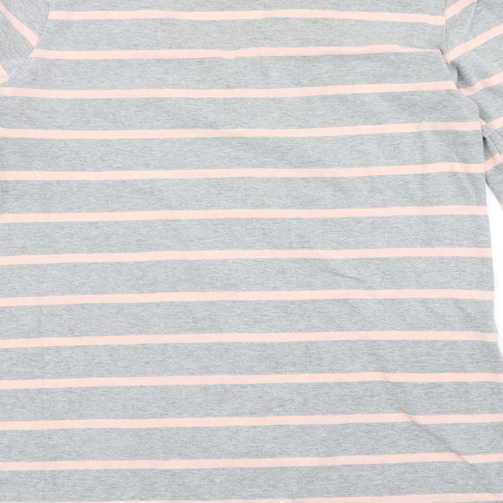 Blooming Marvellous Womens Grey Striped  Basic T-Shirt Size L
