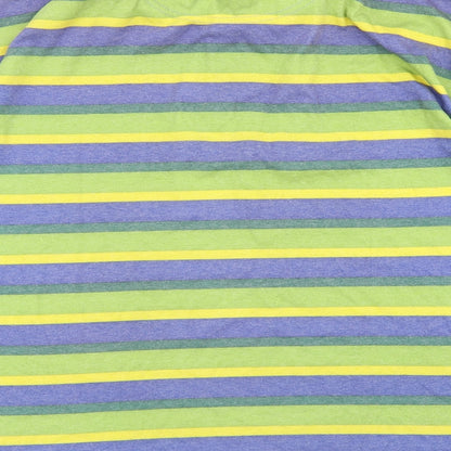 River Mountain Mens Green Striped   Polo Size M