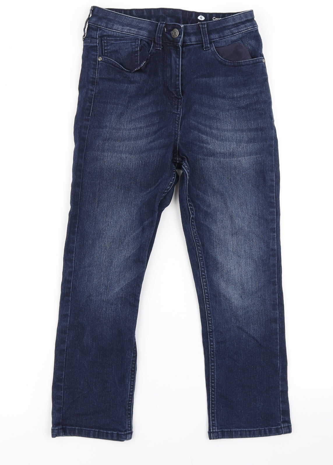 The Collection Womens Blue  Denim Cropped Jeans Size 6 L20 in