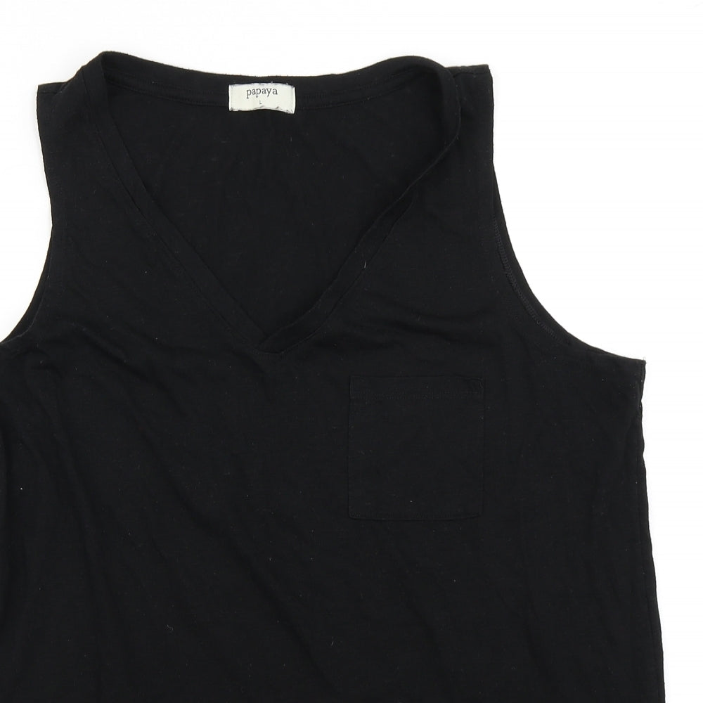 Papaya Womens Black   Basic Tank Size L