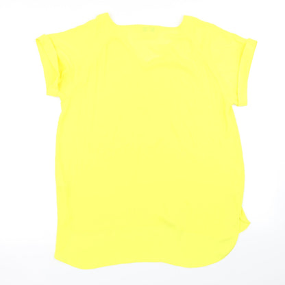 Papaya Womens Yellow   Basic Blouse Size 14