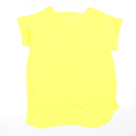 Papaya Womens Yellow   Basic Blouse Size 14