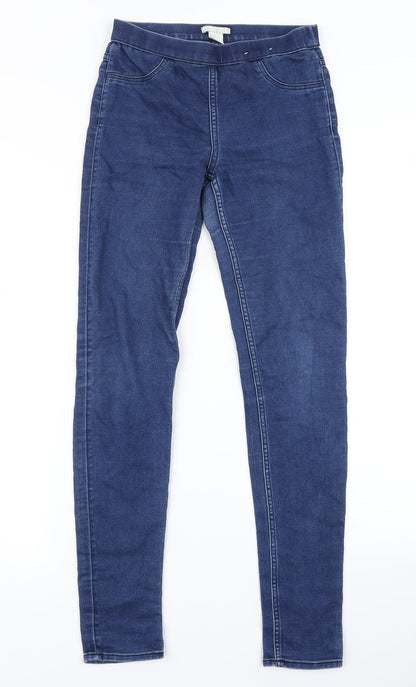 Womens UK Size 6 H&M Regular Fit Jegging Blue Jeans