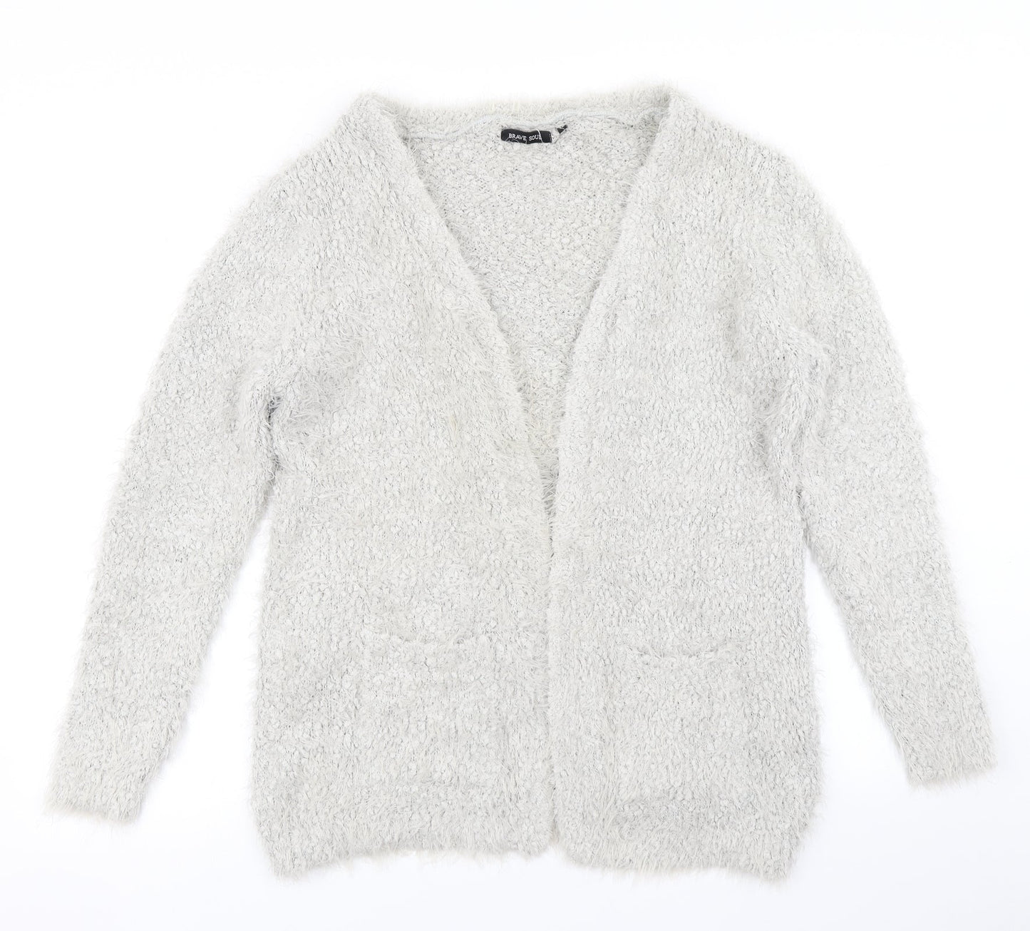 Womens UK Size 18 Brave Soul Grey Cardigan Jumper