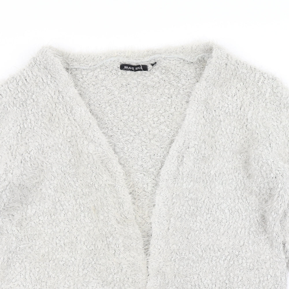 Womens UK Size 18 Brave Soul Grey Cardigan Jumper