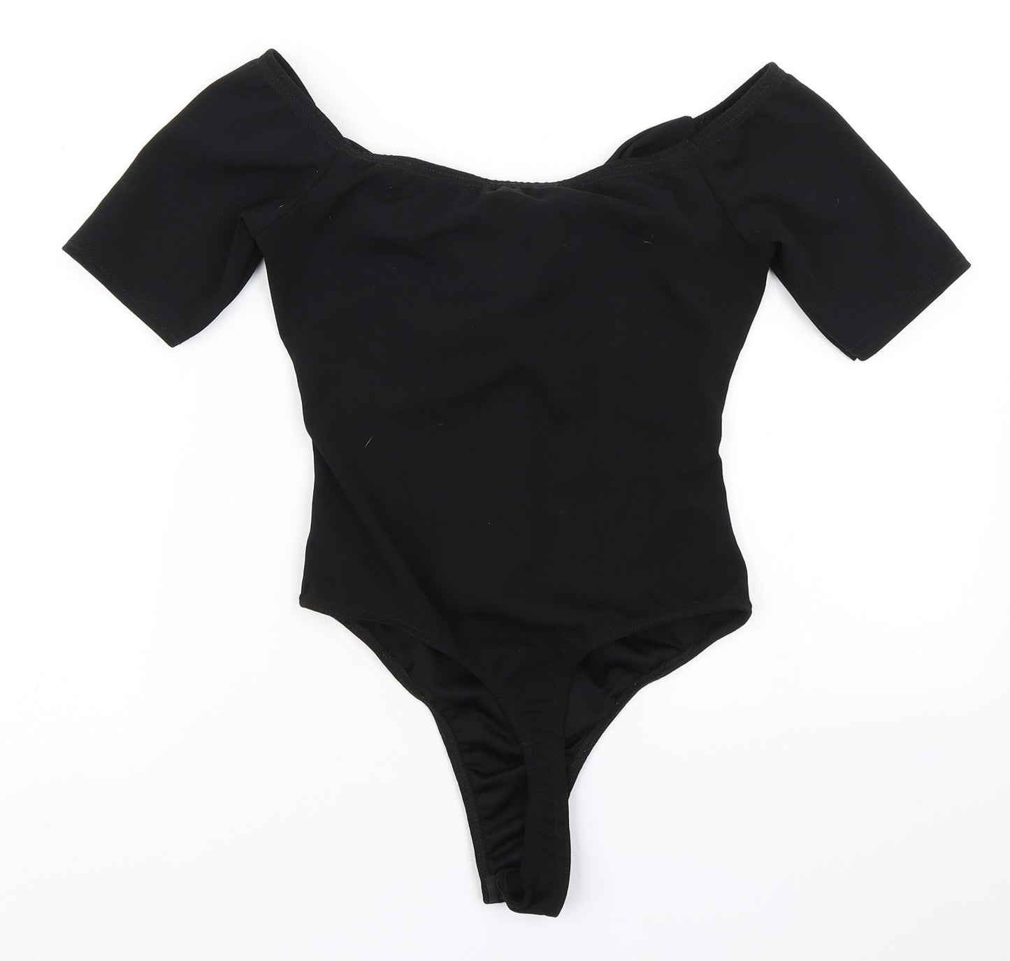PRETTYLITTLETHING Womens Black   Bodysuit One-Piece Size 10