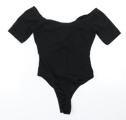 PRETTYLITTLETHING Womens Black   Bodysuit One-Piece Size 10