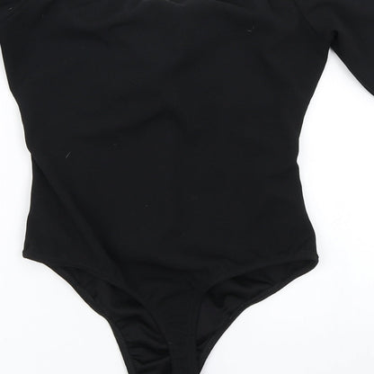 PRETTYLITTLETHING Womens Black   Bodysuit One-Piece Size 10