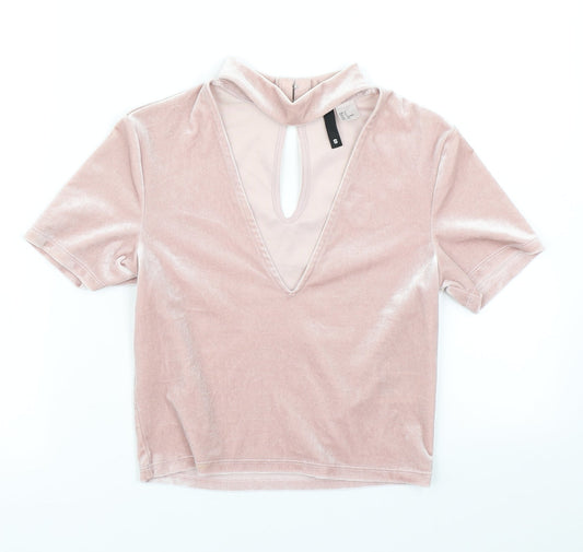 Divided Womens Pink   Basic T-Shirt Size S  - Cut Out