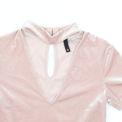 Divided Womens Pink   Basic T-Shirt Size S  - Cut Out