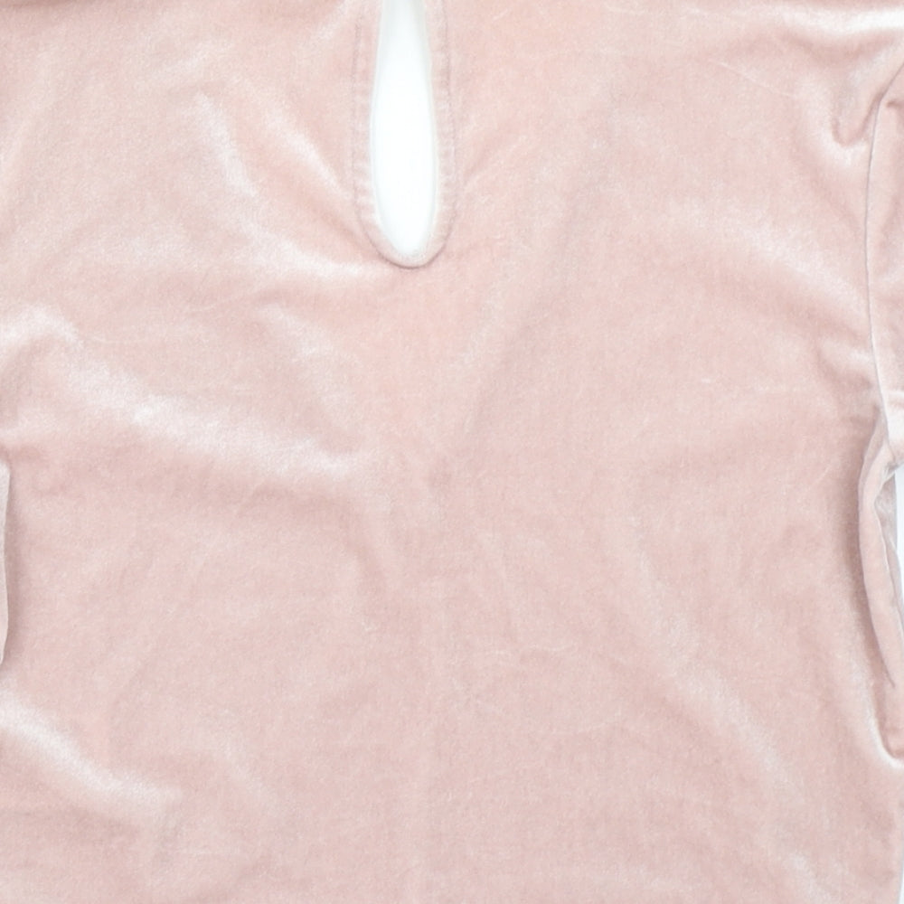 Divided Womens Pink   Basic T-Shirt Size S  - Cut Out