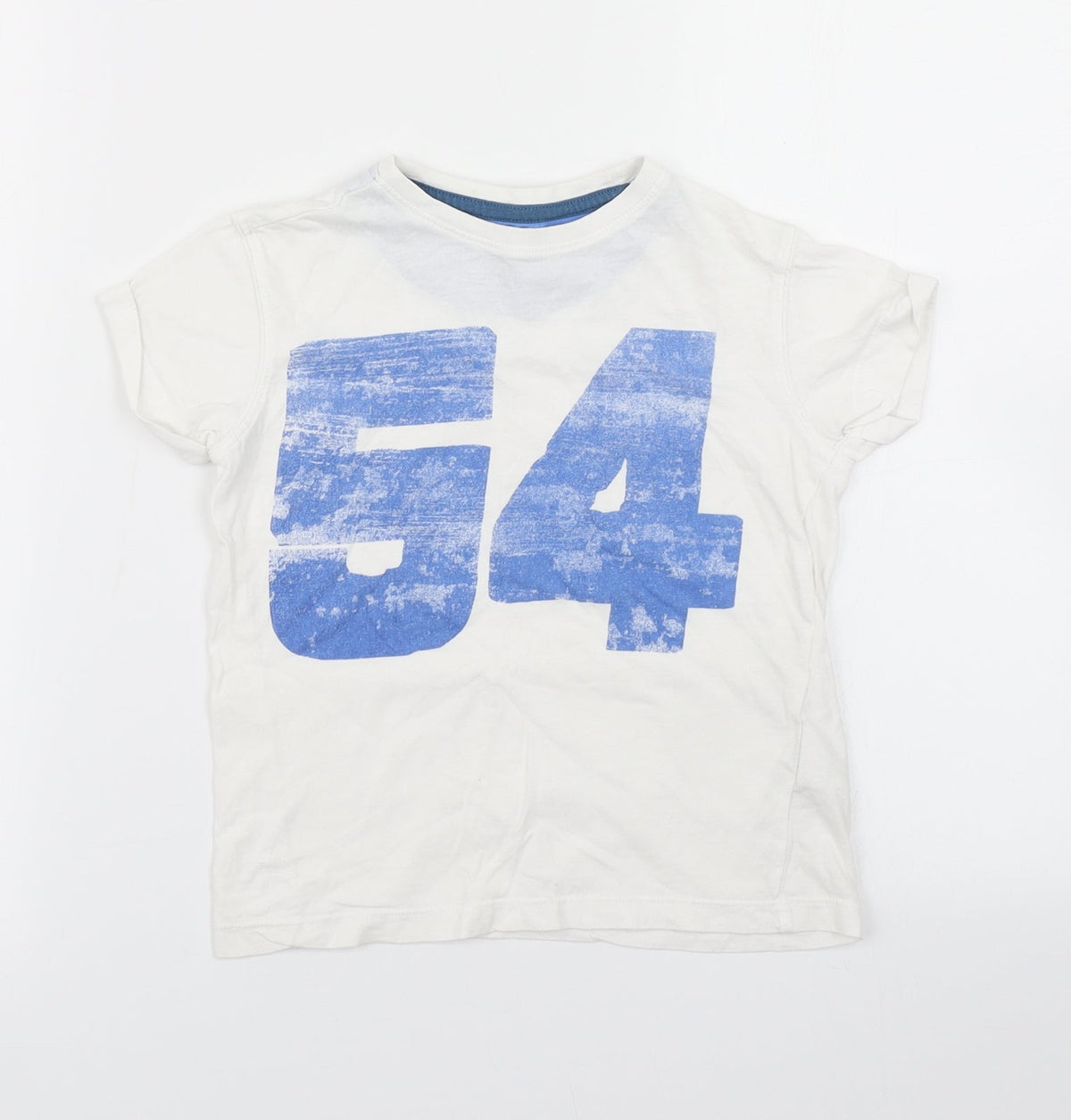 Additional front view of Vertbaudet boys’ white basic t-shirt, size 6, years